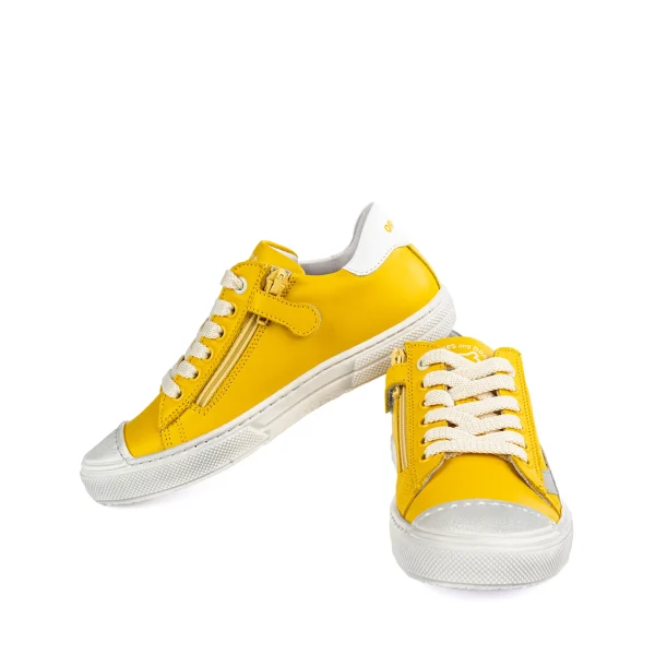 Best calf yellow + white Lage Schoenen | Lage Schoenen