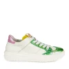 Hot calf emerald + white Lage Schoenen