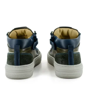 Outlet calf khaki + navy Halfhoge Schoenen