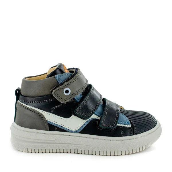 Online calf black + denim Halfhoge Schoenen