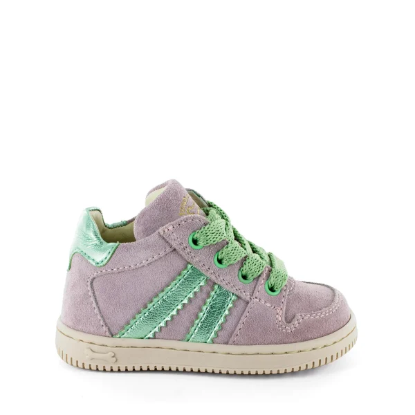 Fashion crs mauve + l.green Lage Schoenen