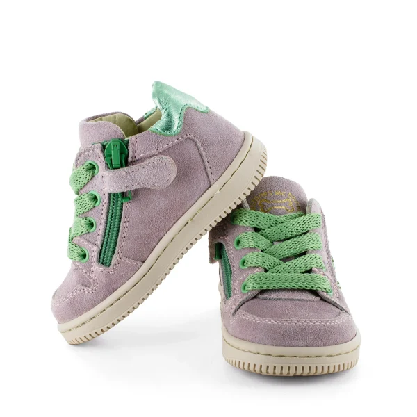 Fashion crs mauve + l.green Lage Schoenen