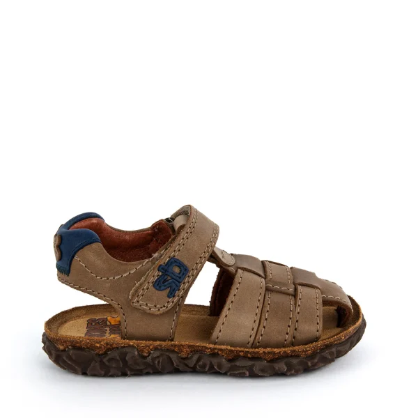 Clearance vit taupe + blue Sandalen