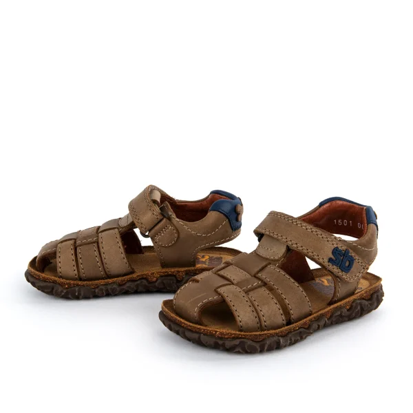 Clearance vit taupe + blue Sandalen