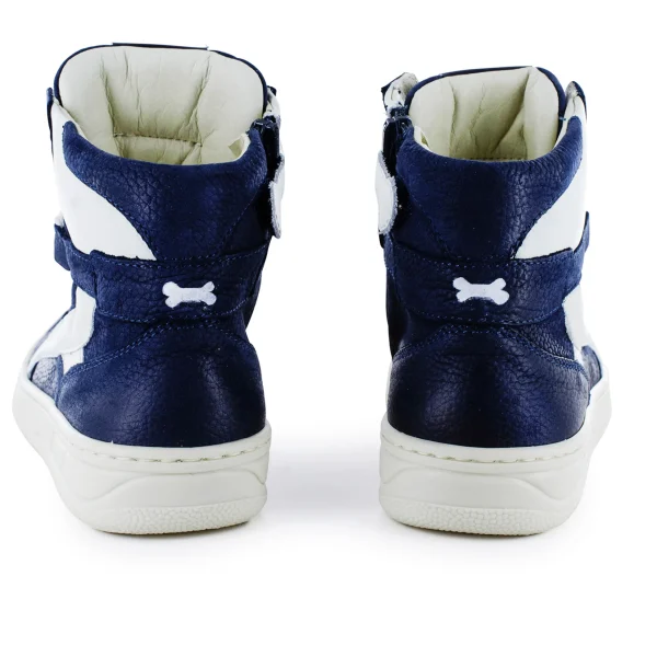 Outlet nabuk - calf dark blue + ivor Halfhoge Schoenen