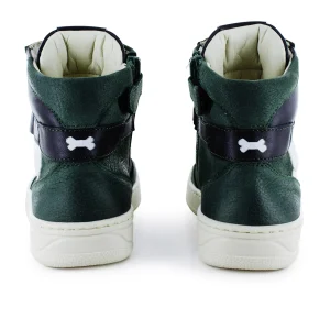 Clearance nabuk - calf d.green + black Halfhoge Schoenen