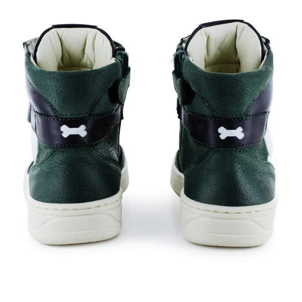 Clearance nabuk - calf d.green + black Halfhoge Schoenen