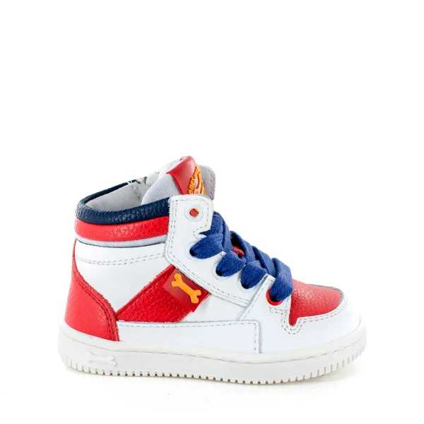 Outlet calf white + red Halfhoge Schoenen | Halfhoge Schoenen