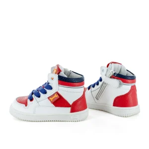 Outlet calf white + red Halfhoge Schoenen | Halfhoge Schoenen