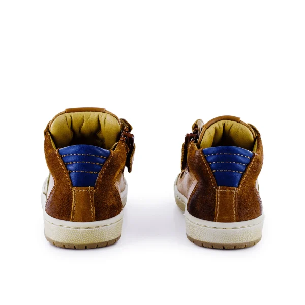 Clearance calf cognac + navy Halfhoge Schoenen