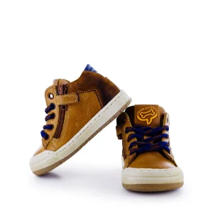 Clearance calf cognac + navy Halfhoge Schoenen