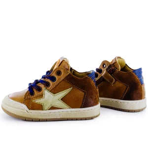 Clearance calf cognac + navy Halfhoge Schoenen