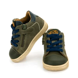 Outlet calf - crs khaki + navy Lage Schoenen