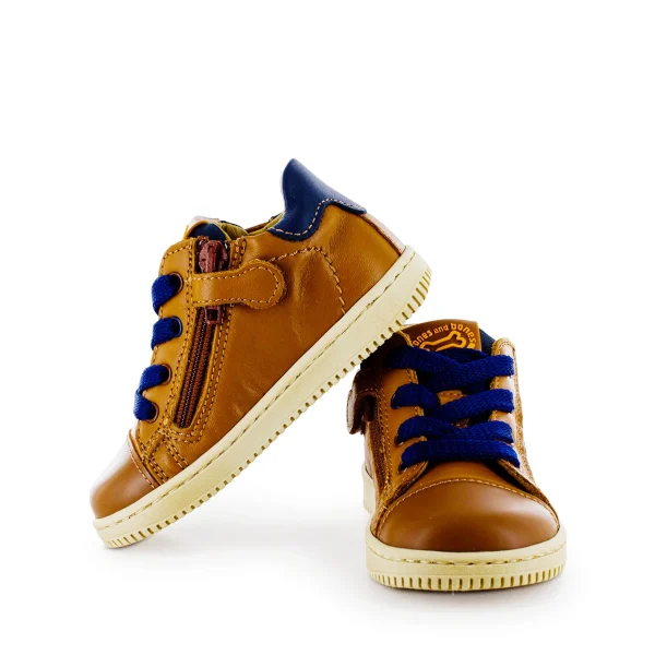 Sale calf cognac + navy Lage Schoenen