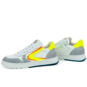 Discount crs - calf white + yellow fluo Lage Schoenen