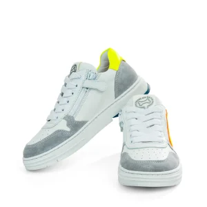 Discount crs - calf white + yellow fluo Lage Schoenen