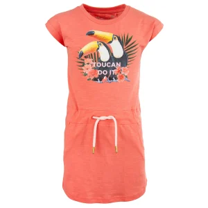 Online - TOUCAN coral pink Jurk Korte Mouwen