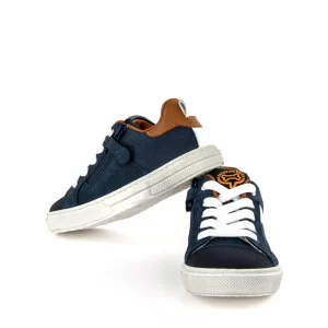 Clearance calf navy + white Halfhoge Schoenen