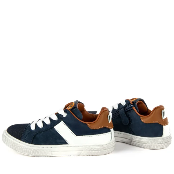 Clearance calf navy + white Halfhoge Schoenen