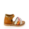 Sale calf beige + cognac Sandalen