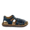 Hot calf navy + cuoio Sandalen