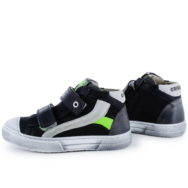 Fashion nabuk black + off white Sneakers