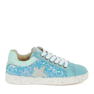 Fashion calf - glitter aqua Halfhoge Schoenen