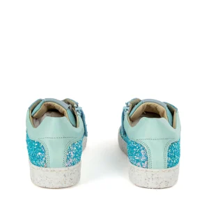 Fashion calf - glitter aqua Halfhoge Schoenen