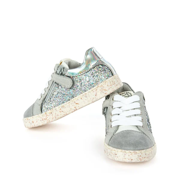 Clearance crs - glitter l.grey + white Halfhoge Schoenen