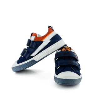 Best calf navy + brick Lage Schoenen