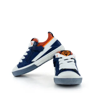 Best calf navy + brick Lage Schoenen