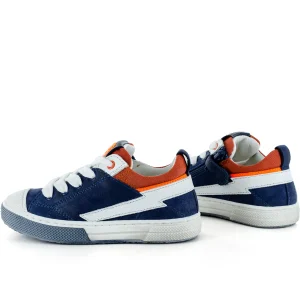 Best calf navy + brick Lage Schoenen