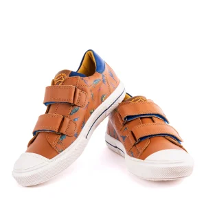 Outlet vit cognac + electric blue Sneakers