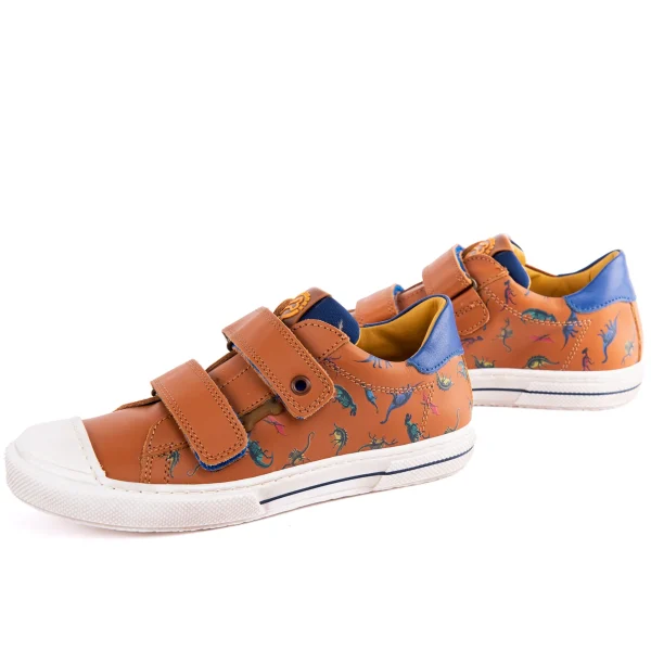 Outlet vit cognac + electric blue Sneakers