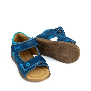 Clearance calf blue + sky Sandalen