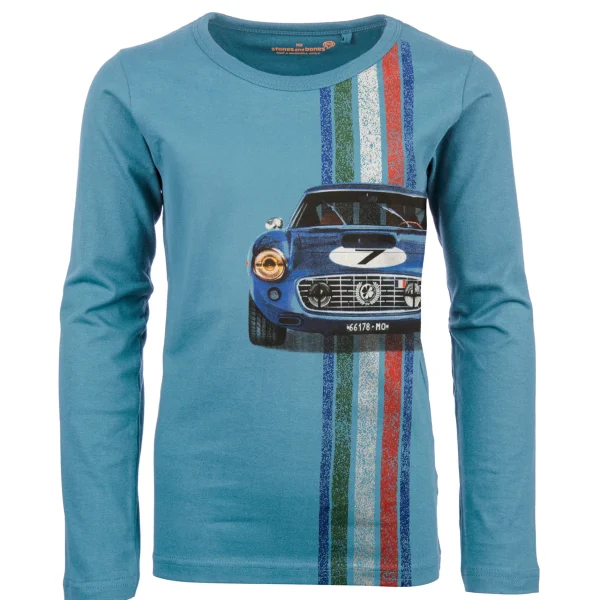 Best - BLUE CAR T-Shirts Met Lange Mouwen