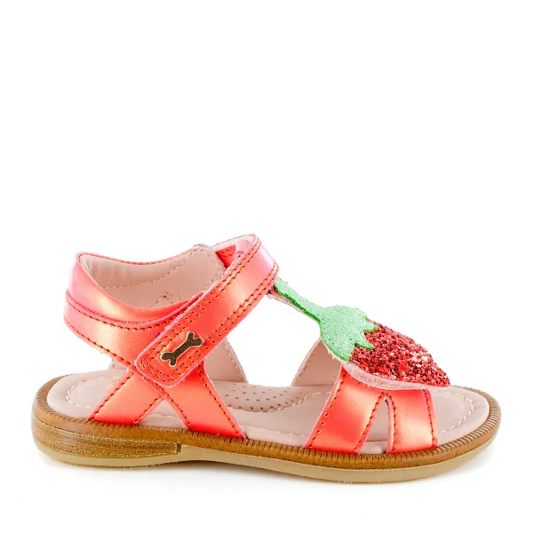 Fashion calf perl - glitter coral Sandalen