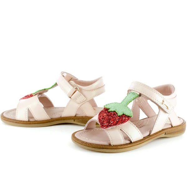 Hot calf perl - glitter nude Sandalen