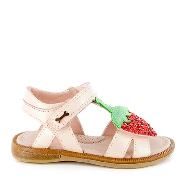 Fashion calf perl - glitter coral Sandalen