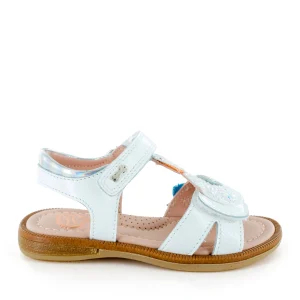 Online calf - glitter white Sandalen