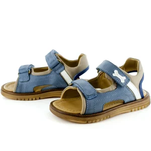 Best calf denim + sand Sandalen